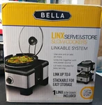 Sensio Bella Item # 14012 Linx Serve & Store Silver Linkable Slow Cooker Nib. Fixed Price $49.50.