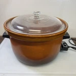 Wear Ever 1/2 Qt Stoneware Crock Pot Slow Cooker 38035, Burnt Orange 70S,. Fixed Price $59.47.