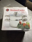 Norpro 1-QUART Stainless Steel Mini Steamer Cooker, 3 Piece Set White. Fixed Price $27.50.