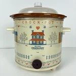 Rival Crock-pot 3150/2 Slow Cooker 3.5 Qt Stoneware Country Heart Lid. Fixed Price $29.99.