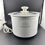Crock Pot 1.5 Qt Round Manual No Dial Slow Cooker White SCR151-WG Tested. Fixed Price $16.50.