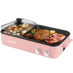 Topwit Hot Pot Electric Grill, 2 1 Indoor Non-stick For Steaks, Shabu.... Fixed Price $87.09.