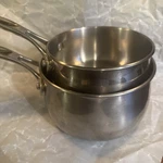 Cooks By Jc Penny Stainless Steel Heavy Pots One & Two Quarts. Fixed Price $27.55.