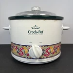 Rival Crock Pot Stoneware Slow Cooker 3122CH Chili Pepper Design, Quart. Fixed Price $14.00.