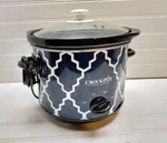 Rival Crock-pot 3-QUART Round Slow Cooker, Buffet Server Blue. Fixed Price $44.99.