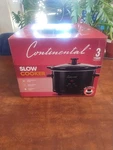 Continental 3- Quart. Slow Cooker With Glass Lid. New Box Never Used. Fixed Price $25.00.