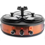 Megachef Slow Cooker Buffet Server Triple 4.5 Qt. Copper Glass Lids Warm Setting. Fixed Price $83.94.