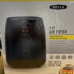 Bella 2-QUART Electric Air Fryer, Matte Black, New. Fixed Price $39.88.