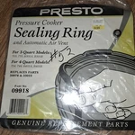 Presto Pressure Cooker Sealing Ring 09918 Genuine Replacement Part. Fixed Price $11.99.