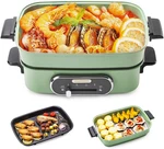 Versatile 3-IN-1 Electric Hot Pot, Grill & Steamer Non-stick Ceramic Green. Fixed Price $181.99.