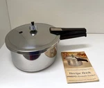 Vtg 1970S Presto Pressure Cooker C401B Stainless Steel 4QT W Recipe Booklet Usa. Fixed Price $21.00.