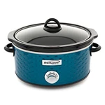 Brentwood Scallop Pattern 4.5 Quart Slow Cooker In Blue. Fixed Price $103.22.