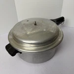 Vintage Mirro-matic Qt Pressure Cooker Pan 396M Aluminum Made Usa Extras. Fixed Price $52.99.
