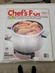 Vintage Nib Dazey Chef's Pot SFT1 6 Quart Cooker Fryer Steamer W Glass Lid. Fixed Price $45.00.