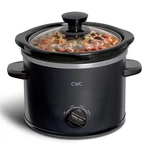 2QT Mini Electric Round Slow Cooker Adjustable Settings Removable Black. Fixed Price $55.71.