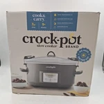Crock-pot Programmable 7-QUART And Carry Slow Cooker, Grey. Fixed Price $65.00.