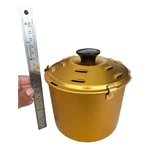 Vintage Rival Crock Pot Bread 'n Cake Bake Gold Aluminum Pan Insert W/ Lid Rack. Fixed Price $22.41.