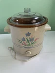 Vintage Floral Rival Crock-pot 3100P Slow Cooker 1/2 Qt Tested Works 1989. Fixed Price $26.00.