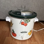Vintage Rival Crock Pot Vegetable Pattern Model 3120 2.5 Qt Tested Works. Fixed Price $44.99.