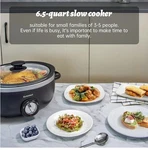 Cooker 6+ Quart Black Uniform Heating,non Stick POT,ALUMINUM,6.5QT Slow.... Fixed Price $29.99.