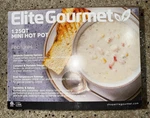 Elite Gourmet Mini Hot Pot With Ceramic Coating 1.25 Qt Brand New Box. Fixed Price $19.99.