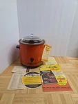 Vintage Rival Crock-pot Model 3100/2 Orange Flame Slow Cooker 3.5 Qt Retro. Fixed Price $39.87.