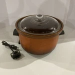 Slow Cooker 5.5 Quart Wear Ever Brown Orange Tested Working Great. Fixed Price $49.99.
