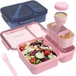 Caperci Pack Salad Container For Lunch - 62 Extra Large, Navy Blue & Pink. Fixed Price $29.49.
