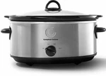 Complete Cuisine 6.0 Qt Slow Cooker, Stainless Steel, With Handles. Fixed Price $44.99.