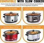 Oval Slow Cooker Large 8 Qt Fits Crock Pot Glass Lids Programmable. Fixed Price $30.75.
