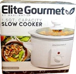 Elite Gourmet MST-250XW# Slow COOKER1.5 Quart Removable Ceramic Pot Temps 753. Fixed Price $22.99.