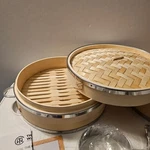 New - Three Way Cut, Bamboo Steel Set Dumpling Steamer Kit. Fixed Price $29.95.