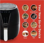 Aria Air Fryer 5QT Touchscreen Ceramic Basket Black Roast Grill Broil Reheat. Fixed Price $60.00.