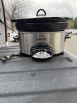 Rival Crock Pot SCVPE503 Slow Cooker Qt Stainless Steel W/ Glass Lid. Fixed Price $59.99.