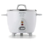 Aroma Rice Cooker 6-CUP Stainless Steel White Measuring Serving Spatula. Fixed Price $47.14.