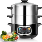Secura 1200W Electric Food Steamer, 2-TIER Veggie Basket W/ Timer 8.5 Qt. Fixed Price $122.95.