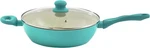 Imusa Teal 4QT Forged Jumbo Cooker With Ceramic Nonstick, Quart. Fixed Price $49.30.