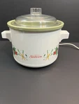 Vintage Sunbeam Mini Crock Pot Model 5715 1-1.5 Qt Slow Cooker W/ Lid. Fixed Price $19.99.