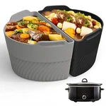 Silicone Slow Cooker Liners Compatible With Crock 21,7X12X13,4CM, Black Gray. Fixed Price $27.46.