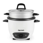 Aroma 6-CUP (cooked) / 1.5QT. Rice & Grain Cooker, White, New, ARC-743-1NG. Fixed Price $28.06.