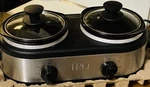Tru Dual Crock Pot Buffet Slow Cooker SC-2125 In Box 1.25 Qt Each Tested. Fixed Price $45.99.