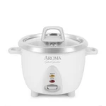 Aroma 6-CUP Rice Cooker ARC-753SG Stainless Steel Pot, Keep Warm, White. Fixed Price $110.40.