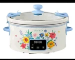 Pioneer Woman Brilliant Blooms 6 Quart Slow Cooker Crock Pot Locking Lid. Fixed Price $79.95.