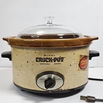 Rival Crock Pot Qt. Slow Cooker # 3154 Brown Speckled 1980S Made In The Usa. Fixed Price $48.00.