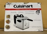 Cuisinart Compact 2 Quart Stainless Steel Deep Frye, Not Working For Parts Only. Fixed Price $24.65.