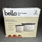 Bella Slow Cooker Sizes 6QT & 2QT 3 Control Settings Programmable New Open. Fixed Price $69.97.