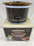 Vintage Rival Pot Crock-ette Slow Cooker 1 Qt Model 3200 Brown W/ Box. Fixed Price $14.39.