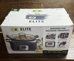 Williams Sonoma Greenpan Elite 6QT Slow Cooker Oxford Blue! Open Box Read. Fixed Price $280.00.