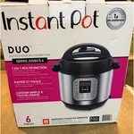 Instant Pot Duo Plus 60 1000W, Quart, 9-IN-1 Pressure Cooker Silver Open Box. Fixed Price $57.98.