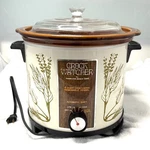 Vtg Herb Garden 1970'S Hamilton Beach 4 Qt Slow Cooker Brown Removable Vessel. Fixed Price $19.00.